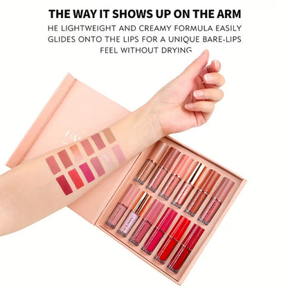 Velvet Matte Liquid Lipstick Set 12Pcs