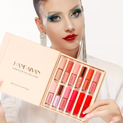 Velvet Matte Liquid Lipstick Set 12Pcs