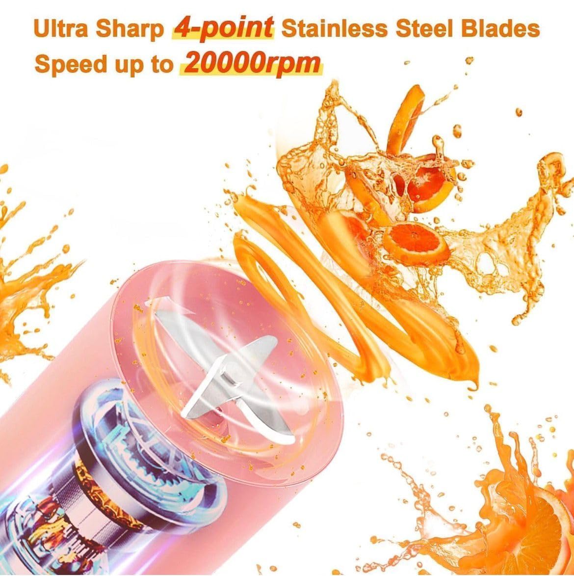 Portable Mini Juice Blender USB Rechargeable Mixer Juicer